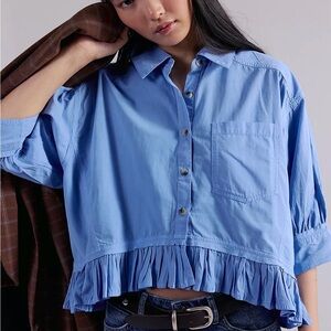 Free People Bailey Solid Shirt